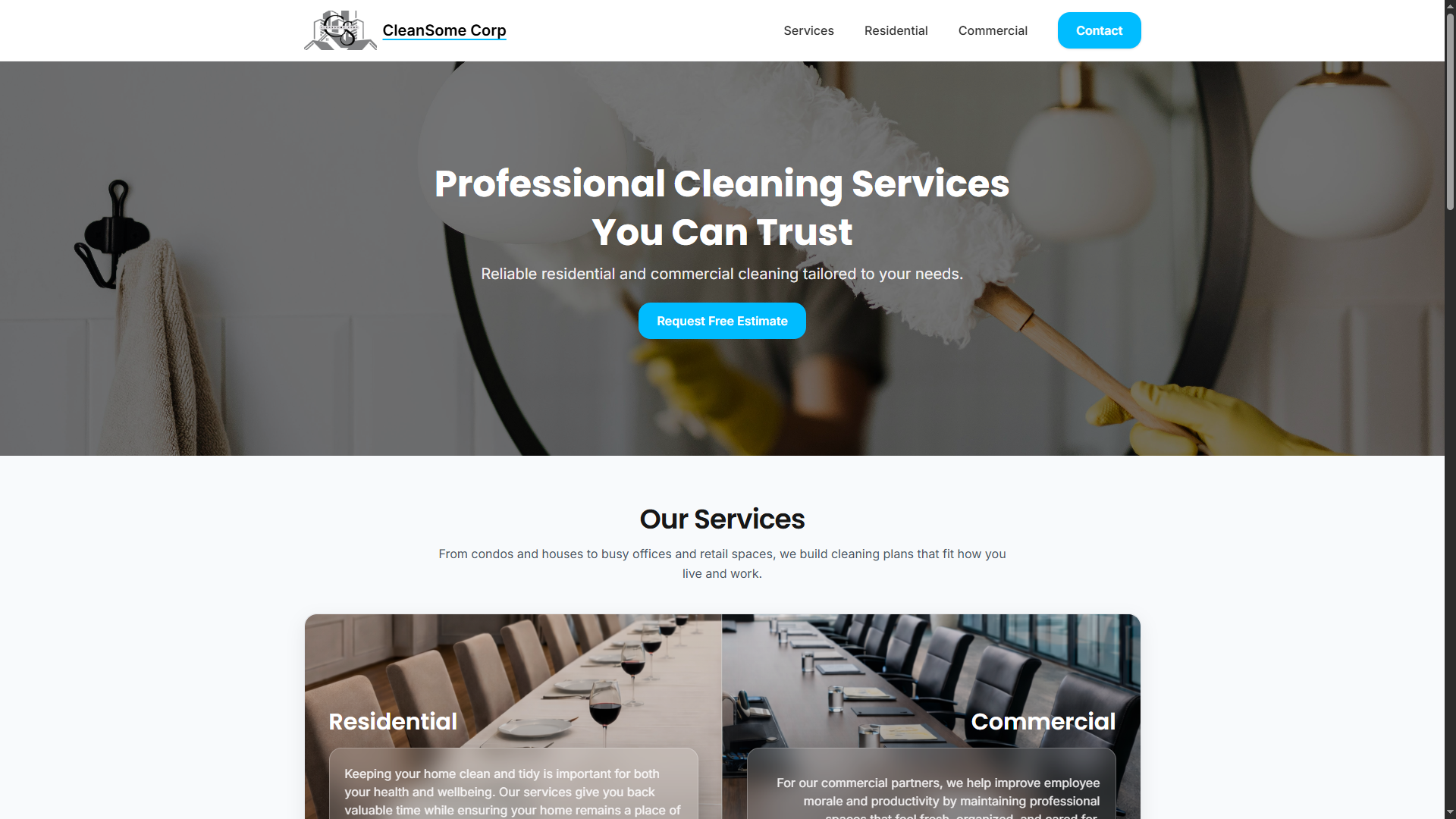 CleanSome Corp Website image